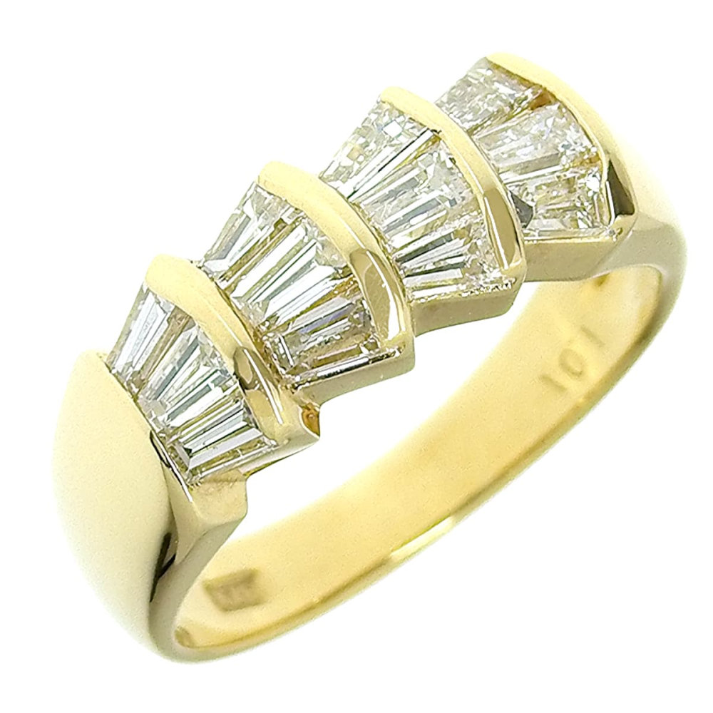 【返品OK】合計1.01ct 天然ダイヤ リング 10号 K18YG 新品仕上げ済み レディース 18K 18金 イエローゴールド 金無垢【送料無料】【中古】 57,750円