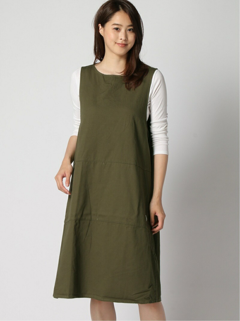 Nappalm W Nappalm 無地ツイル2way Op Nappalm ゴースローキャラバン ワンピース ノースリーブワンピース カーキ ベージュ 送料無料 Rakuten Fashion septicin Com