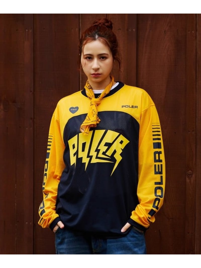【SALE／10%OFF】【GSC別注】POLeR/ポーラー POLeR&times;GSC MOTO JERSEY (MENS) GSC MENS SELECT ゴースローキャラバン トップス カットソー・Tシャツ【RBA_E】【送料無料】[ Fashion]｜SANKO BAZAAR