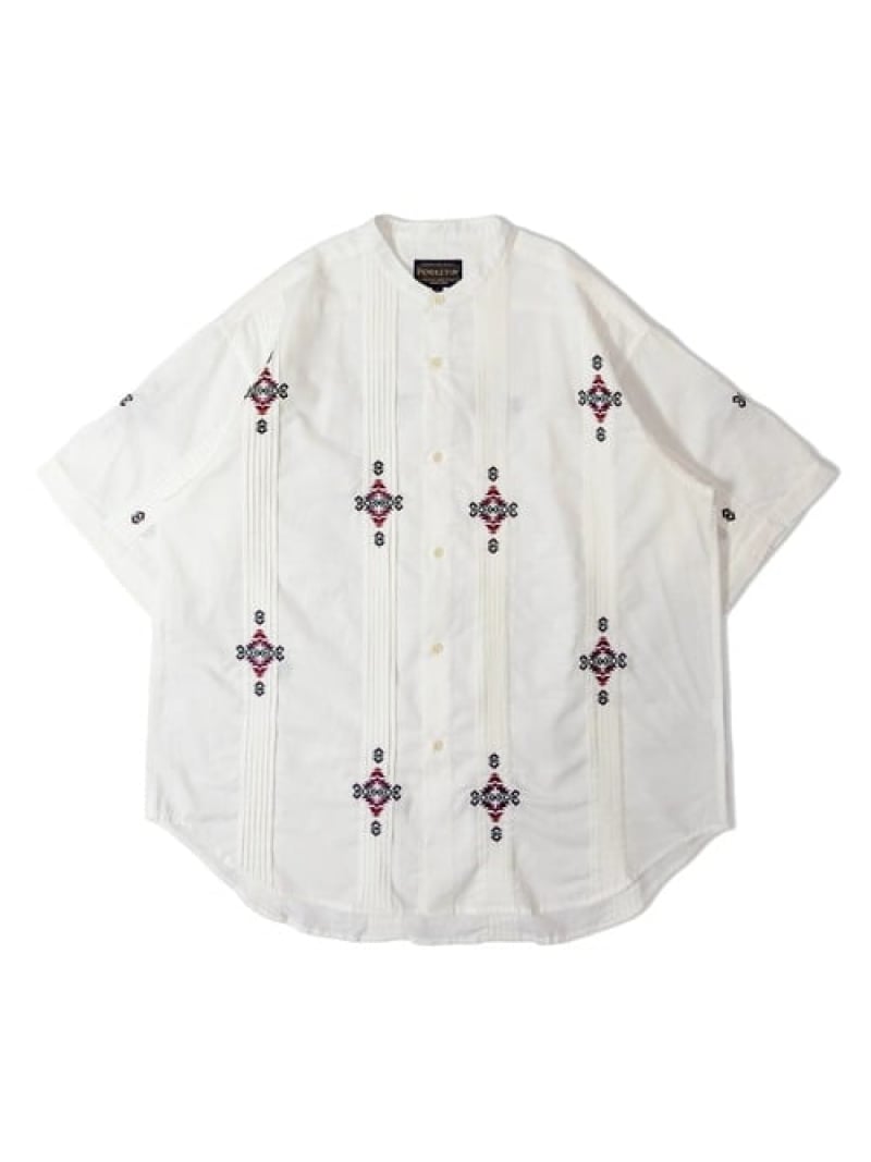 PENDLETON/ペンドルトン Band Collar Shirt S/S(MENS) SELECT BRANDS ジャックローズ トップス シャツ・ブラウス ホワイト【送料無料】[ Fashion]