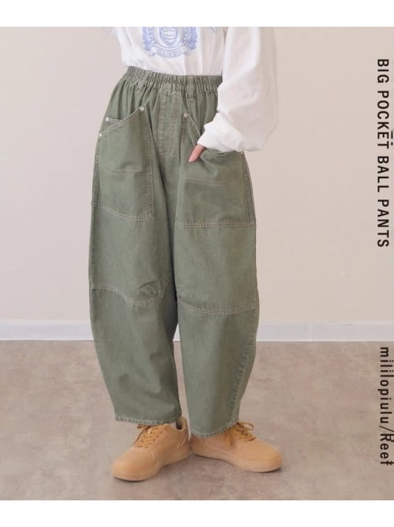 mililopiulu/ミリロピュール ビッグポケットボールパンツ (WOMENS) GSC WOMENS SELECT ゴースローキャラバン パンツ その他のパンツ ブルー パープル カーキグリーン【送料無料】[ Fashion]