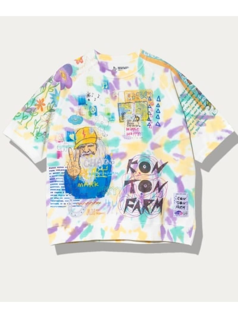 32/1三本引き揃えヘビー天竺TIE DYE 落書きカオス ラグラン TEE (MENS) go slow caravan ゴースローキャラバン トップス カットソー・Tシャツ【送料無料】[ Fashion]