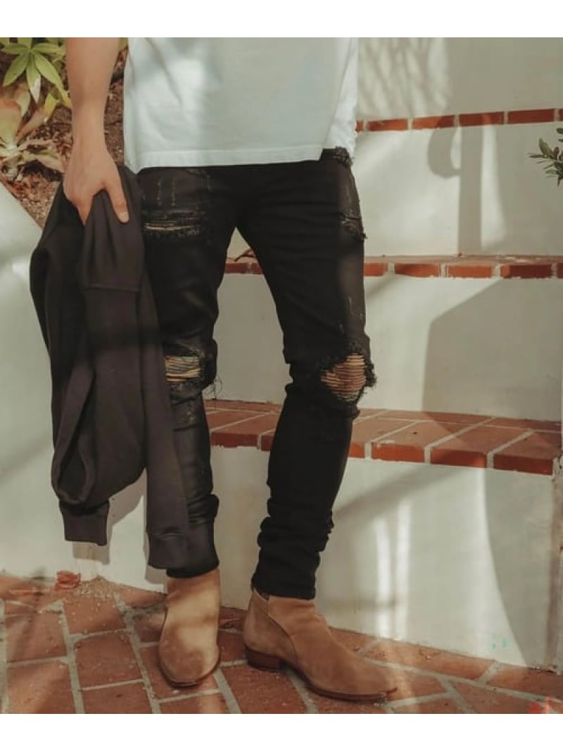 mnml/ミニマル X204 CAMO SKINNY FIT DENIM(MENS) SELECT BRANDS ジャックローズ パンツ その他のパンツ ブラック ブルー【送料無料】[ Fashion]