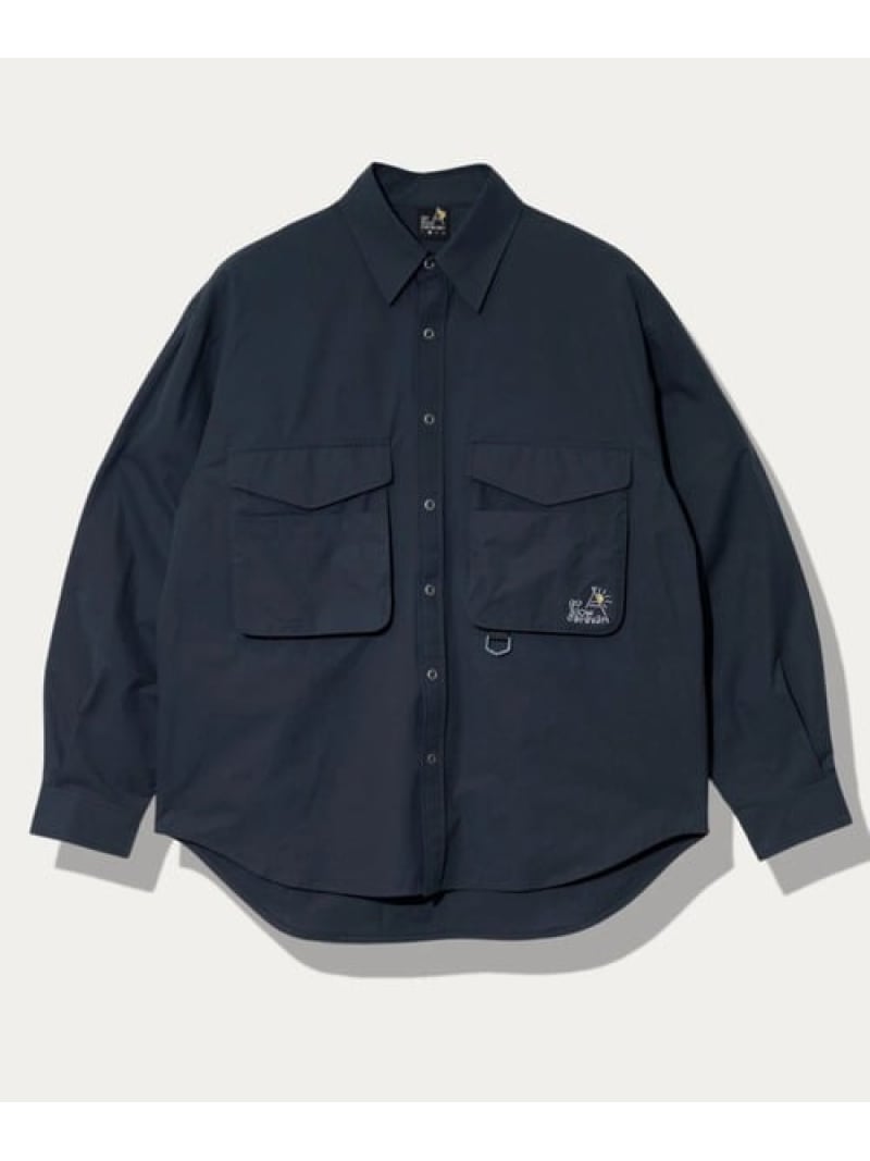 ファンクショナルユーティリティーシャツ (MENS) go slow caravan ゴースローキャラバン トップス シャツ・ブラウス ブルー カーキグリーン ブラック【送料無料】[ Fashion]