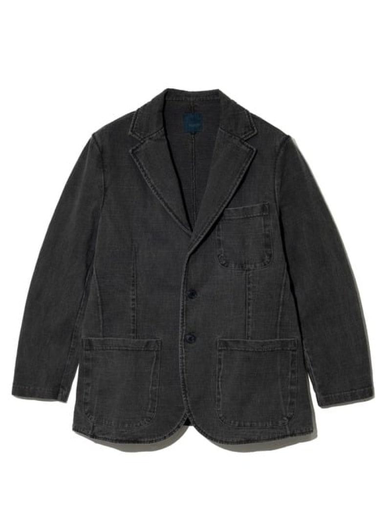 【SALE／10%OFF】GOOD ON/グッドオン HVY JERSEY TAILOR JACKET (MENS) Good On ゴースローキャラバン ジャケット・アウター ブルゾン・ジャンパー ブルー ブラック【RBA_E】【送料無料】[ Fashion]｜SANKO BAZAAR