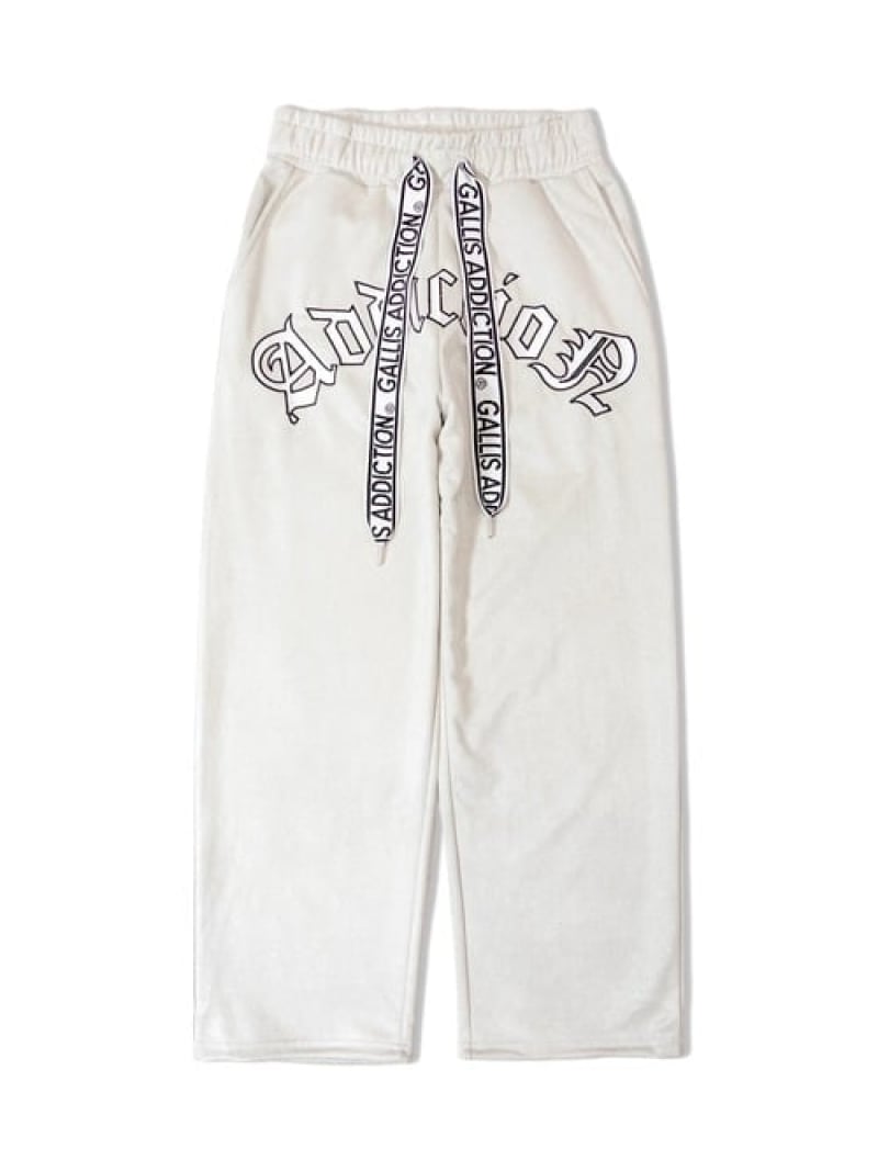 GA SUEDE 刺繍 PANTS(MENS) GALLIS ADDICTION ジャックローズ パンツ その他のパンツ ブラック ホワイト【送料無料】[ Fashion]