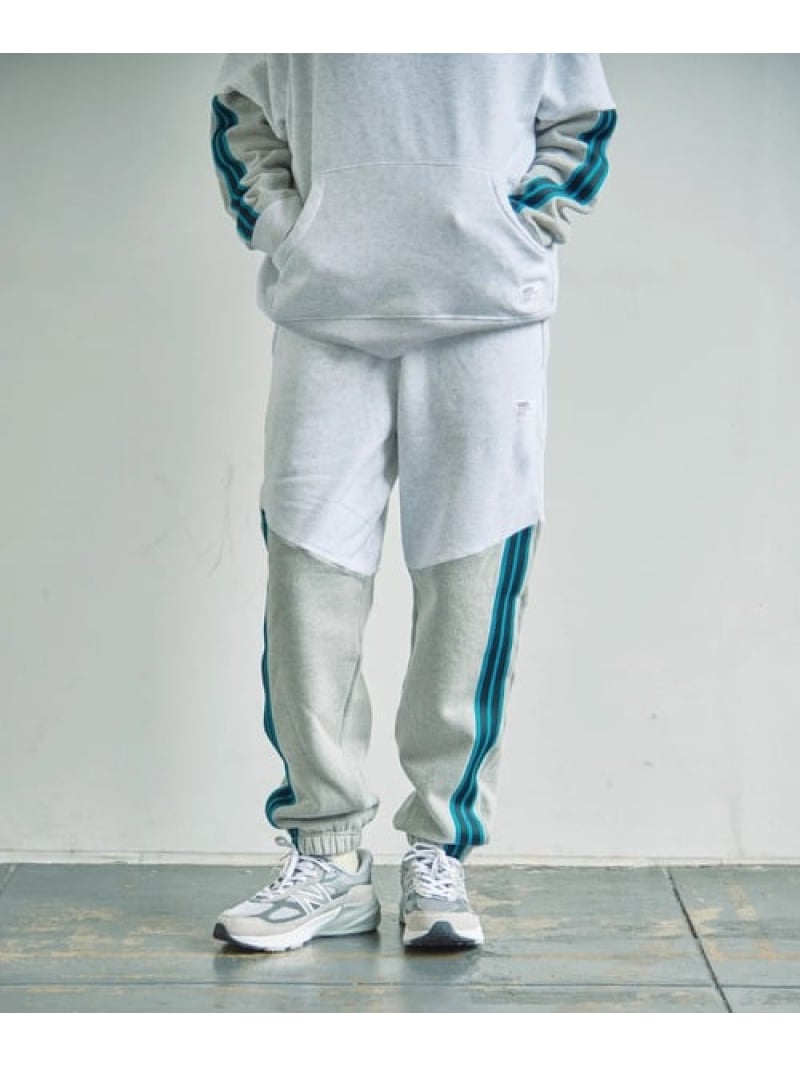 【SALE／30%OFF】DUCKSTER/ダックスター バイカラーストライプパンツ (MENS) Duckster ゴースローキャラバン パンツ その他のパンツ グリーン グレー【RBA_E】【送料無料】[ Fashion]