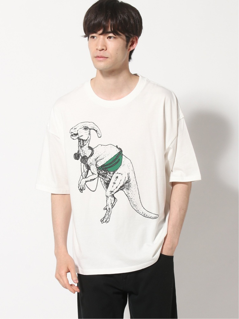 楽天市場 Rakuten Fashion Sale Off Corisco M キョウリュウプリントtee Corisco サンコーバザール カットソー Tシャツ ベージュ ブラック ネイビー ホワイト Rba E Sanko Bazaar