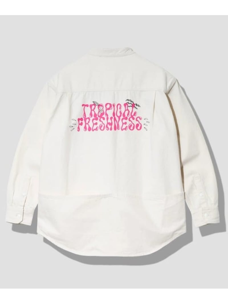【GSC別注】FREE RAGE/フリーレイジ PLAYWORK デニムシャツ-SP《HAND PAINT》 (MENS) GSC MENS SELECT ゴースローキャラバン トップス シャツ・ブラウス ホワイト ブルー【送料無料】[ Fashion]