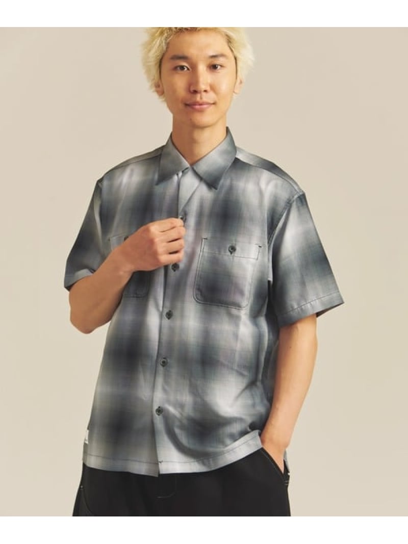Schott/ショット OMBRE SS SHIRT(MENS) SELECT BRANDS ジャックローズ トップス シャツ・ブラウス グリーン ブラック【送料無料】[ Fashion]