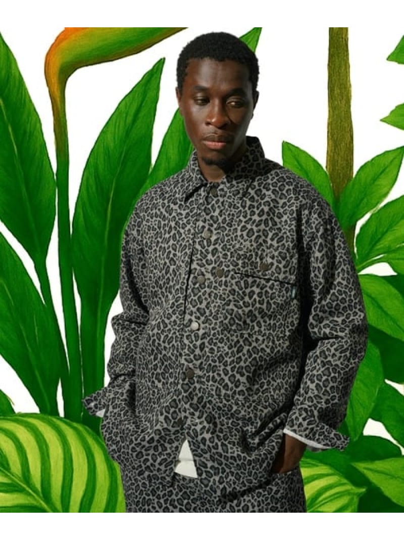 MANASTASH×A-KLASS/マナスタッシュ×エイクラス HEMP TWILL JKT LEOPARD(MENS)*セットアップ対応 SELECT BRANDS ジャックローズ ジャケット・アウター ブルゾン・ジャンパー ブラック ブラウン【送料無料】[ Fashion]
