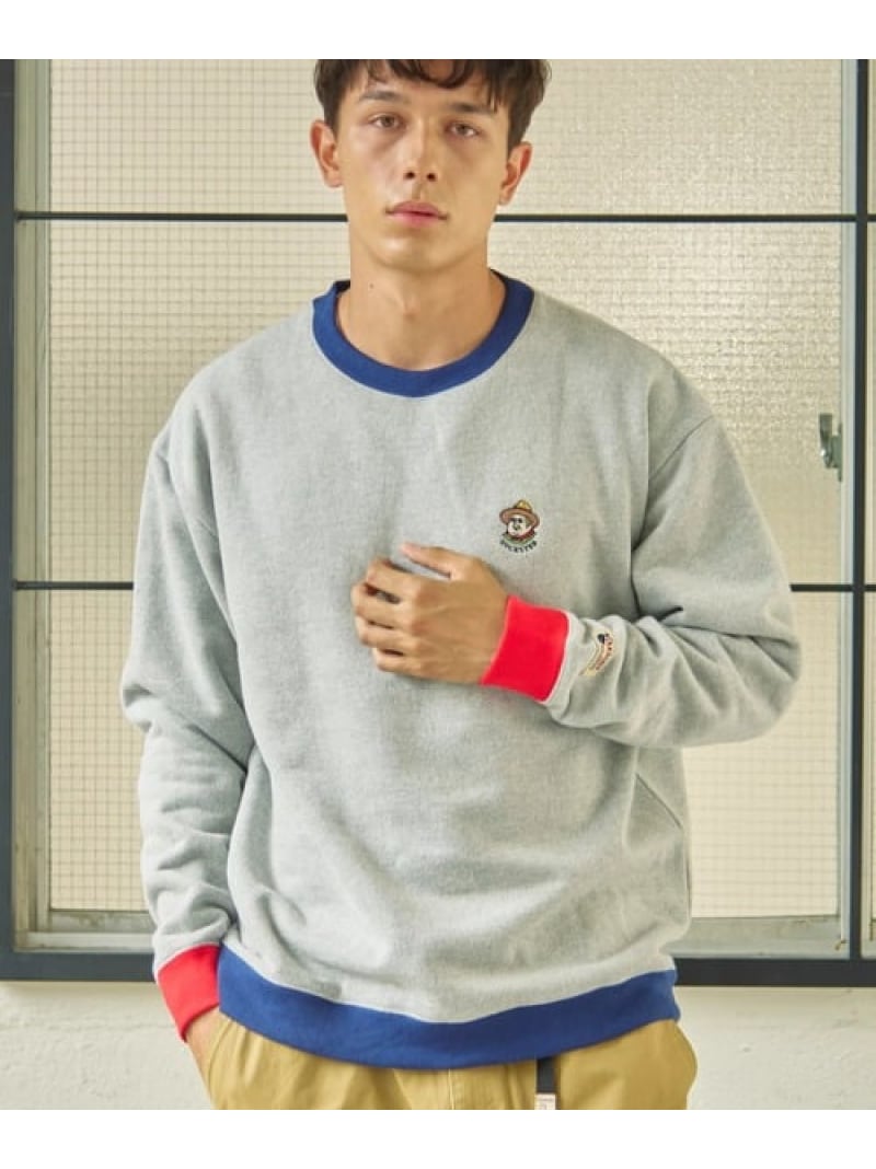 DUCKSTER/ダックスター OJISAN刺繍マルチカラースウェット (MENS) Duckster ゴースローキャラバン トップス スウェット・トレーナー ブラック グレー ネイビー【送料無料】[ Fashion]