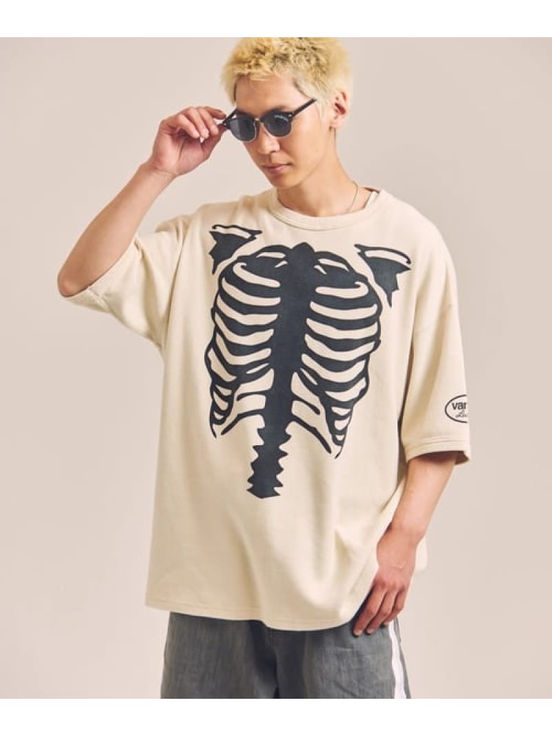 vanson/バンソン SKELTON BONES-Thermal SS Tee(MENS) SELECT BRANDS ジャックローズ トップス カットソー・Tシャツ ブラック ホワイト【送料無料】[ Fashion]