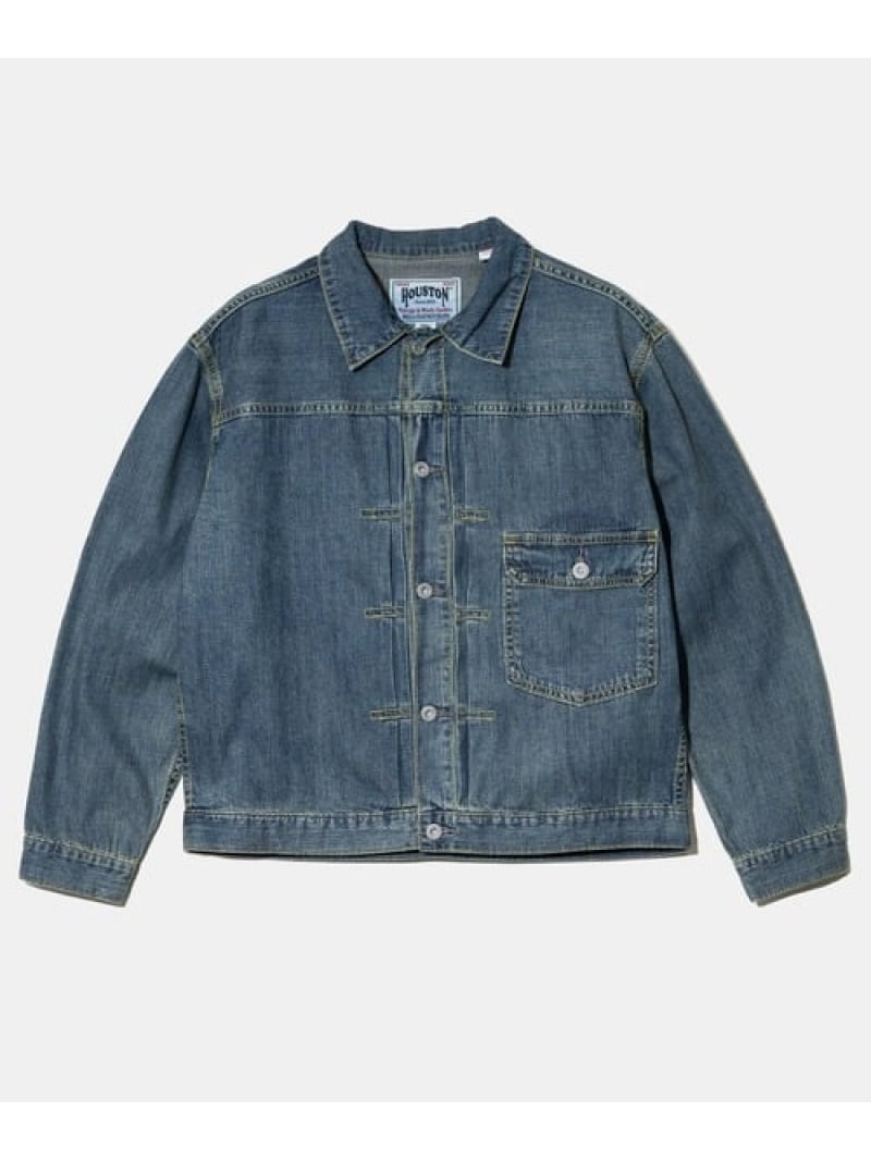 HOUSTON/ヒューストン US/C DENIM SHIRT TRACK JACKET (MENS) GSC MENS SELECT ゴースローキャラバン ジャケット・アウター ブルゾン・ジャンパー ブルー【送料無料】[ Fashion]｜SANKO BAZAAR