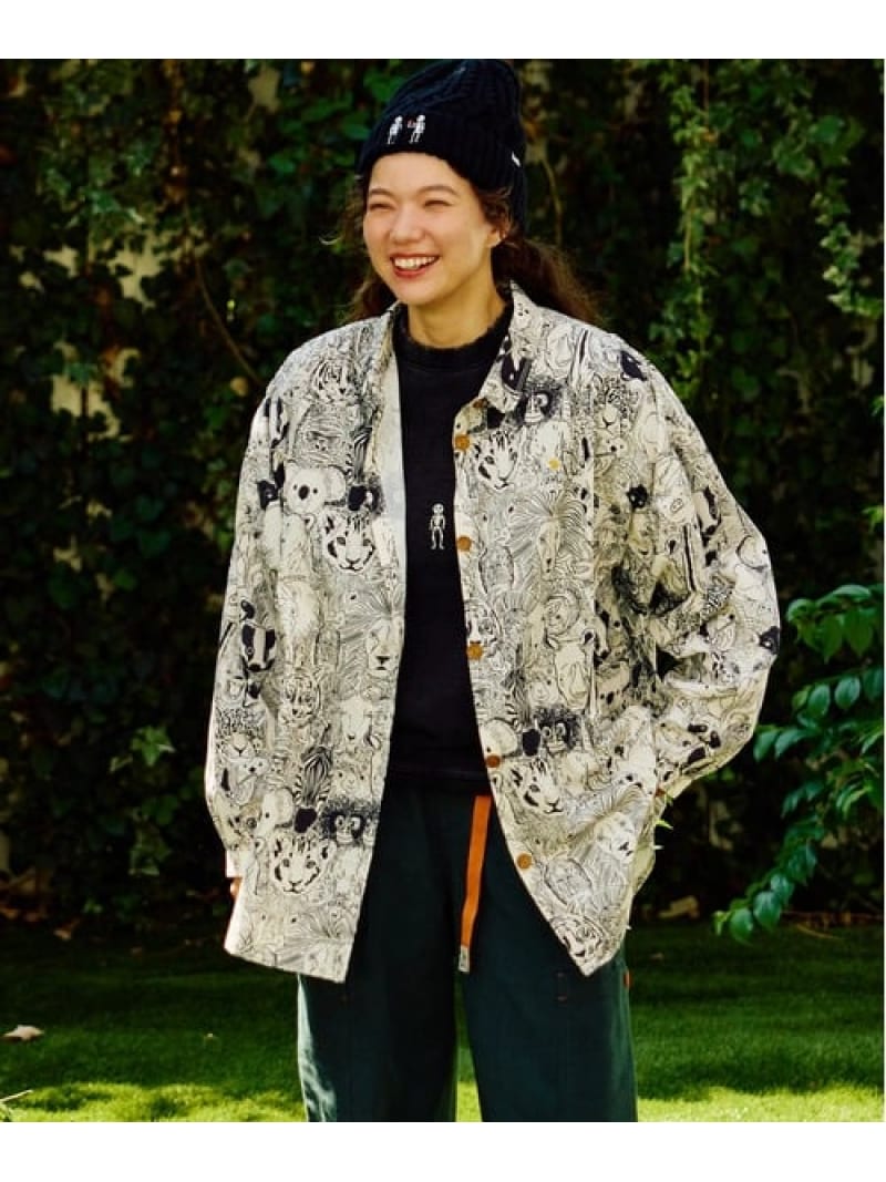 アニマル/ワッペン ギャザーシャツJK (WOMENS) go slow caravan ゴースローキャラバン トップス シャツ・ブラウス ベージュ【送料無料】[ Fashion]