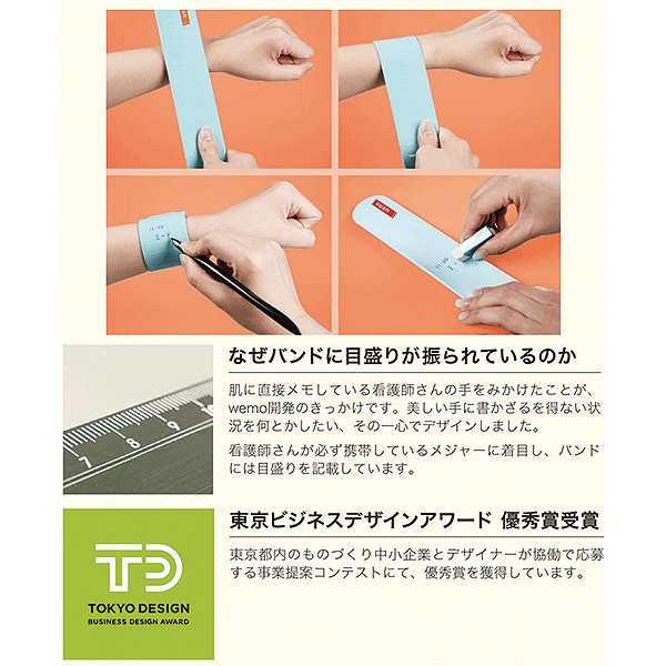 楽天市場 Wemo ウェモ ウェアラブルメモ 消せる ピンク ネイビー イエロー 新色全3色 バンドタイプ ポスト便送料無料 文具セレクトショップ Sankodo
