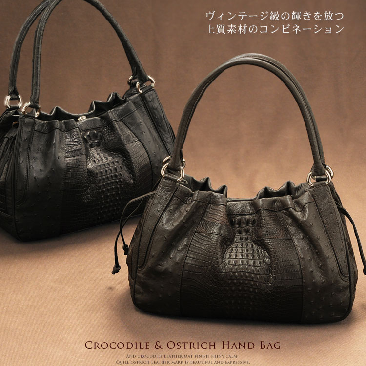 楽天市場】クロコダイル ワンショルダー バッグ マット加工 底鋲 楽天市場】クロコダイル ワンショルダー バッグ マット加工 底鋲