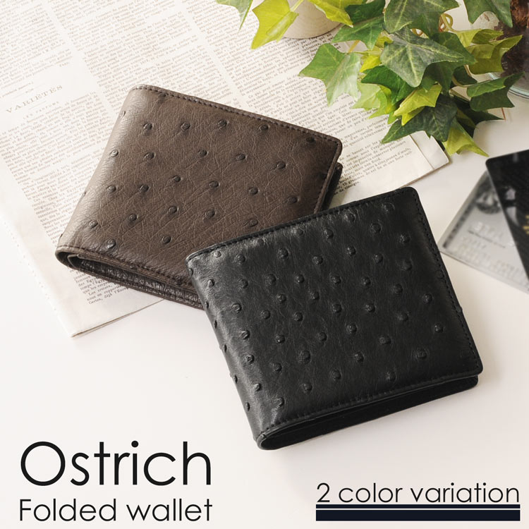 フルポイント 本革 小銭入れ無し 2つ折り財布 ２つ折り財布 女性 薄い 無双仕立て 一枚革 折財布 無双仕立て 薄い レディース メンズ財布 レディース財布 皮 小銭入れ無し 折り財布 オーストリッチ革を継ぎ目のない 一枚革 仕立て クーポン対象 札入れ 一枚革