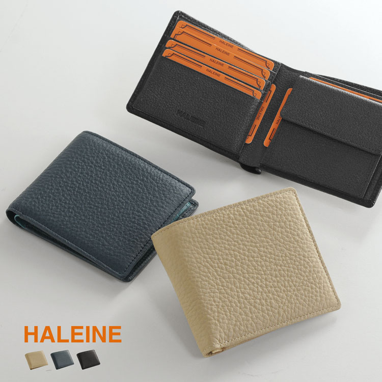 ナチュラルシュリンク 二つ折り財布 レディース 財布 革 本革 HALEINE ブランド レザー レディース財布 二つ折り 財布 小さい財布 ミニ財布 コンパクト 女性 お祝い 誕生日 ギフト プレゼント 4FA (07000228r)