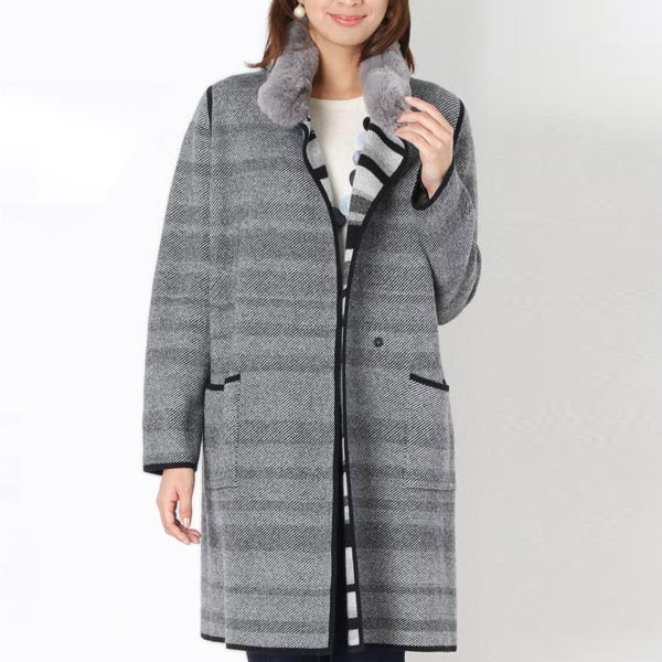 メーカー公式ショップ コート ジャケット レディース コート レッキス襟付き ニット ウール カシミヤ混 秋 No 16 17r プレゼント 女性 母 ギフト 50代 40代 30代 全4色 各色1点限り 冬 Www Dgb Gov Bf