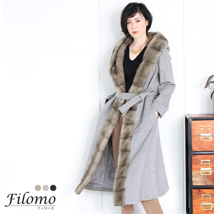 楽天市場】【30%OFFクーポン!】Filomo ミンク トリミング ロング