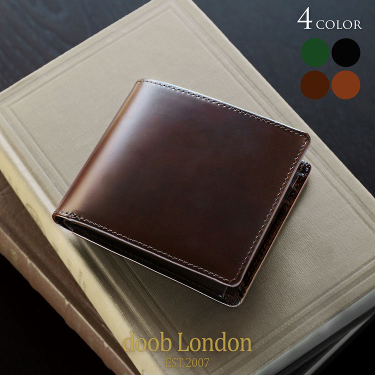 楽天市場 ５ クーポン対象 Doob London コードバン 二つ 折り財布 メンズ 本革 一枚革 グリーン ライトブラウン ダークブラウン ブラック ブランド 財布 紳士 馬革 チョコ 以外 父 普段使い 春財布 r 三京商会 ファー コート 財布 毛皮