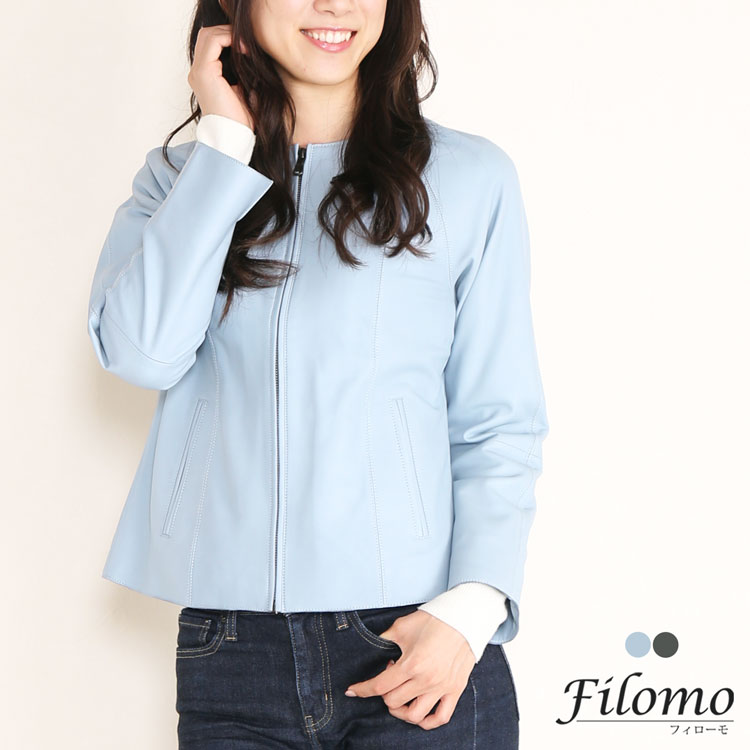 楽天市場】【期間限定価格】レザージャケット レディース Filomo ラム