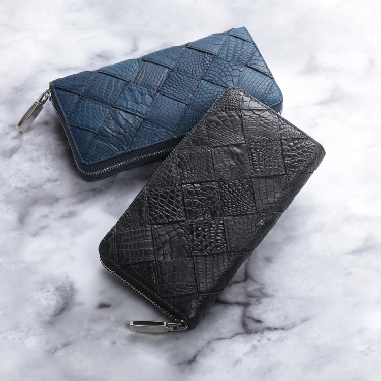 楽天市場】クロコダイル ラウンドファスナー 長財布 メンズ メッシュ