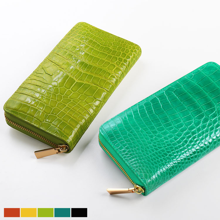 楽天市場】クロコダイル 長財布 メンズ ラウンドファスナー