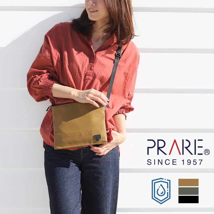 【10%オフクーポン対象】サコッシュ レディース 横型 耐水 防水 止水ファスナー アウトドア PRAIRIE プレリー ACTIVE アクティブ キャンプ アウトドア 雨 水 弾く 丈夫 軽量 軽い ボディバッグ ショルダーバッグ 女性 母 彼女 ギフト プレゼント 4FA (09000340r)｜三京商会（sankyo shokai）