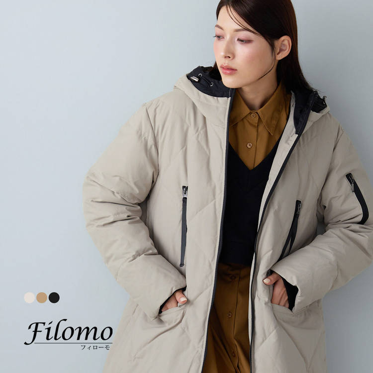 【美品】HETREGO エトレゴ　ダウンコート　リアルファー　ロング　2way HETREGO ダウンコート レディース ロング ダウンジャケット