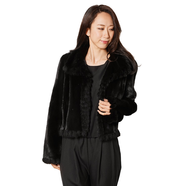 楽天市場】【29%OFFクーポン!】ブラックミンクジャケット レディース