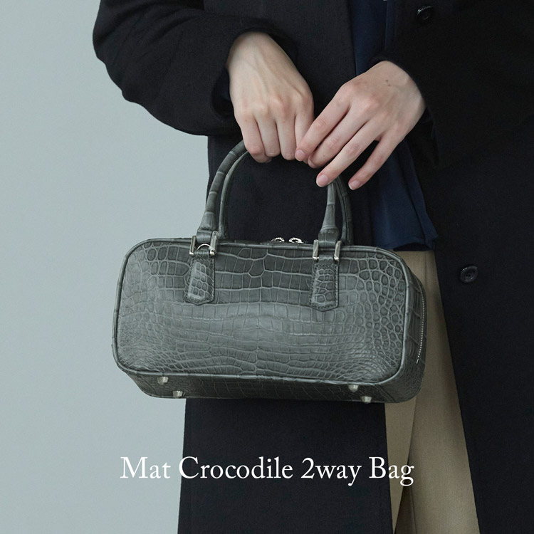 【5%オフクーポン対象】クロコダイル マット加工 2way ミニボストンバッグ レディース ミニバッグ ハンドバッグ 2wayバッグ わに革 ワニ革 ギフト プレゼント 4FA (06001913r)|三京商会(sankyo shokai)