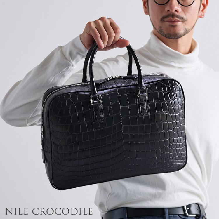 楽天市場】【フェア対象】スモール クロコダイル ブリーフケース