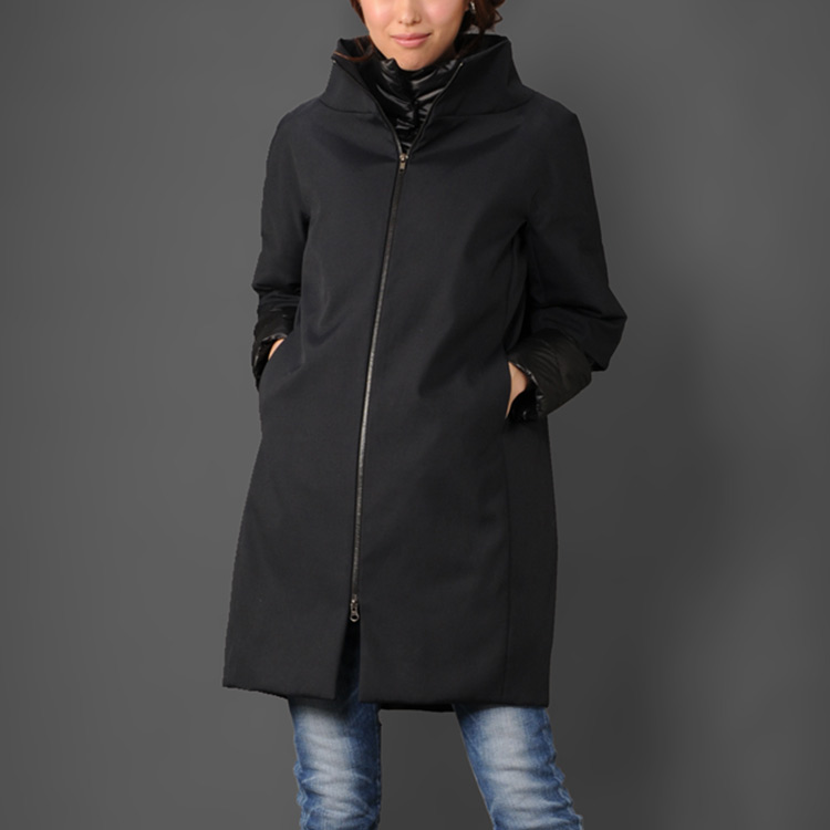 ダウンコート コクーンコート ボトルネック レディース ダウン90 ロング 軽量 コート ロング 女性用 上品 繭 大きいサイズ ギフト ギフト 敬老の日 祖父 祖母 No r Siteleco Fr