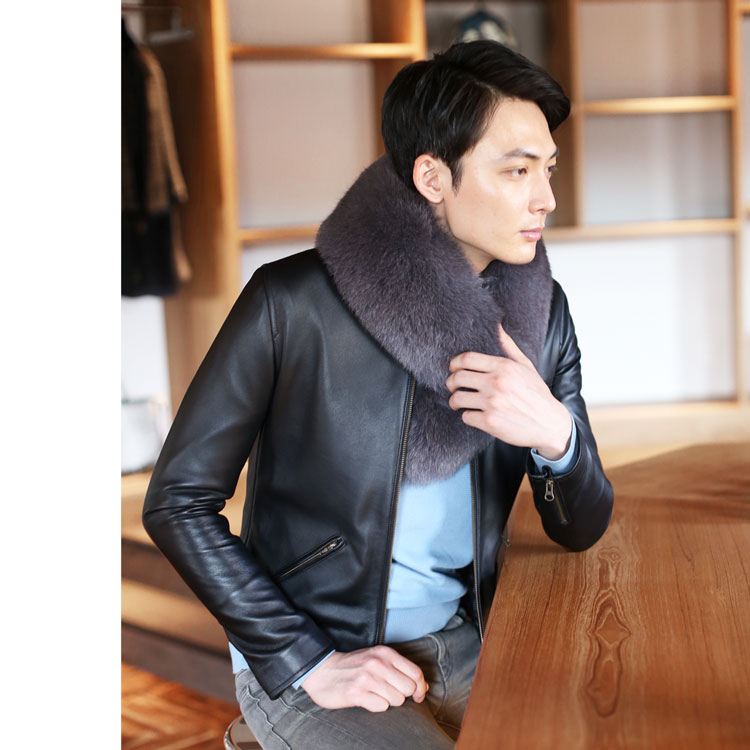 Saga マフラー Furs フォックス ファー Saga マフラー ストール 毛皮 メンズ ギフト メンズ ギフト Mens 1r マスタークロコダイル 財布 バッグボリュームたっぷりで華やかなフォックスファーマフラーです リアルファー 高級 カラー シルバーフォックス