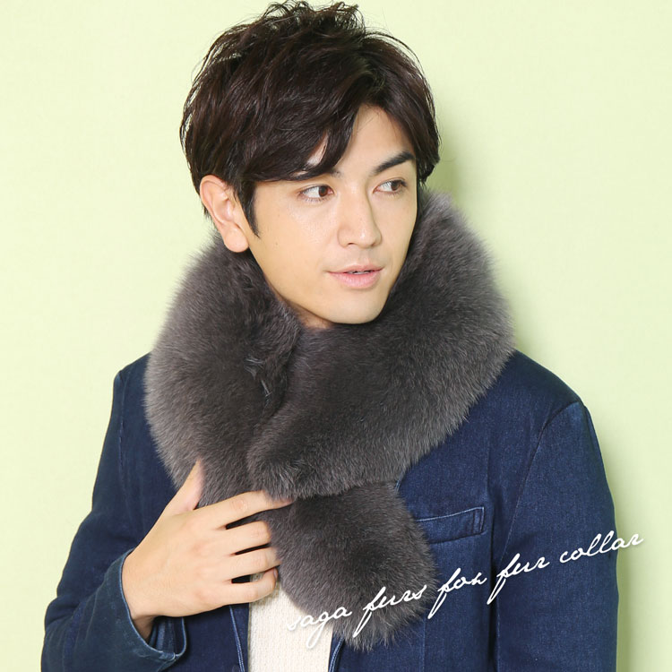 Saga マフラー Furs フォックス ファー Saga マフラー ストール 毛皮 メンズ ギフト メンズ ギフト Mens 1r マスタークロコダイル 財布 バッグボリュームたっぷりで華やかなフォックスファーマフラーです リアルファー 高級 カラー シルバーフォックス