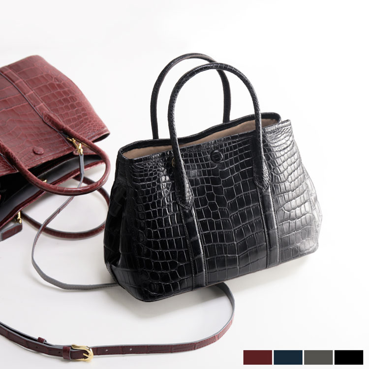 楽天市場】ナイル クロコダイル バッグ ハンドバッグ マット加工