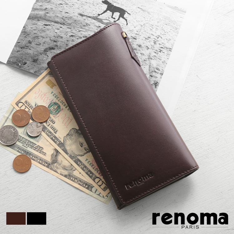 renoma 牛革 メンズ かぶせ 長財布 内側 ゴート 山羊革 本革 ウォレットチェーン ヤギ革 男性 父(09000218r) 開運財布 クリスマス ギフト プレゼント 一粒万倍 春財布 6,263円