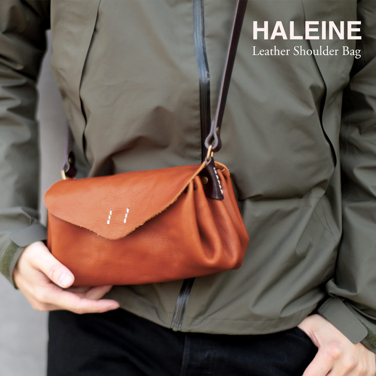 本革 ショルダーバッグ メンズ 小さめ 斜め掛け かっこいい ブランド Haleine ヌメ革 オイルヌメ 日本製 鞄 使いやすい 本革バッグ 本 革ショルダーバッグ 牛革 収納 整頓 レザー プレゼント ギフト 4fb 敬老の日 Mens 1r 超格安価格