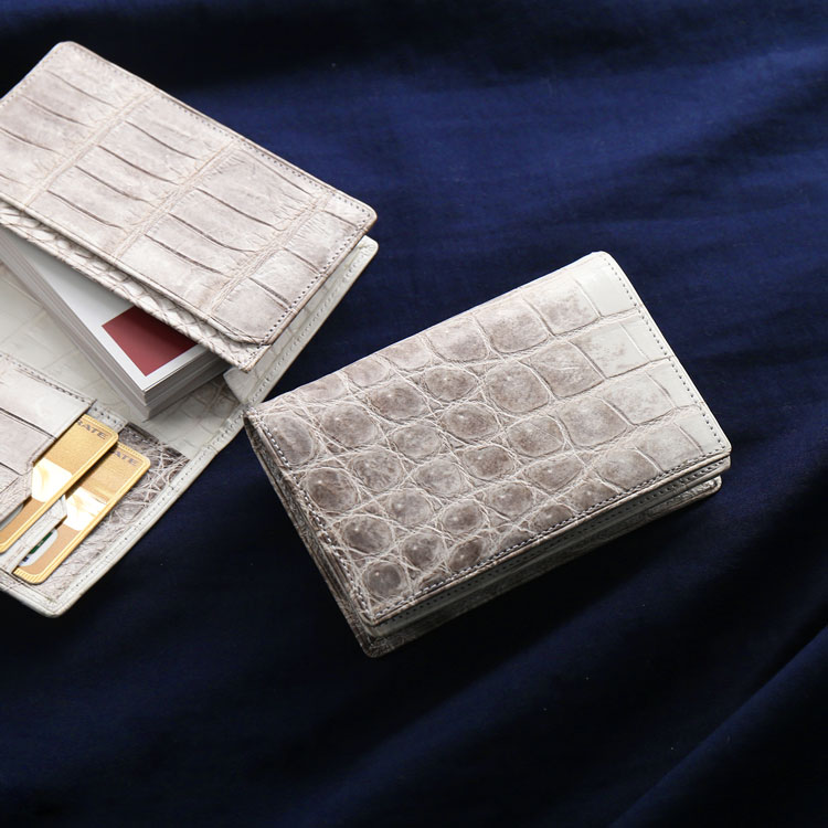 楽天市場】【10%offクーポン】ヒマラヤ クロコダイル 名刺入れ 日本製