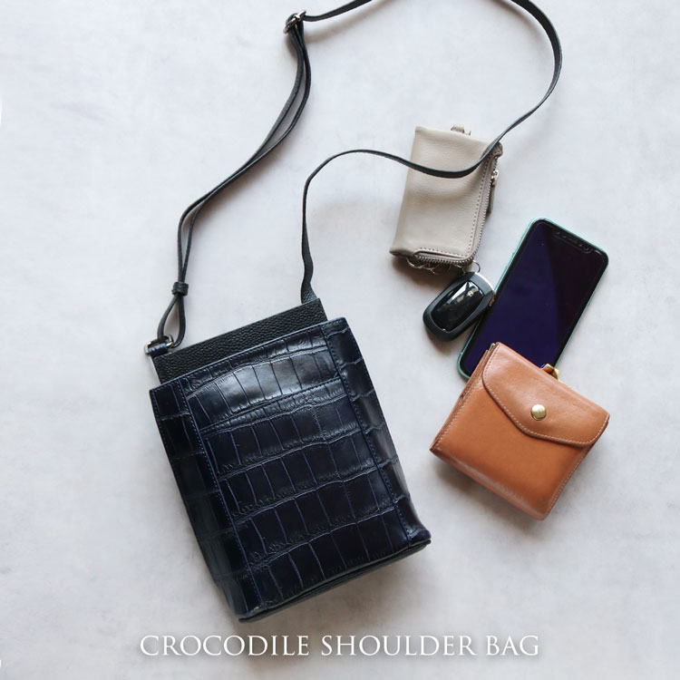 楽天市場】クロコダイル ショルダーバッグ サコッシュ スマホ