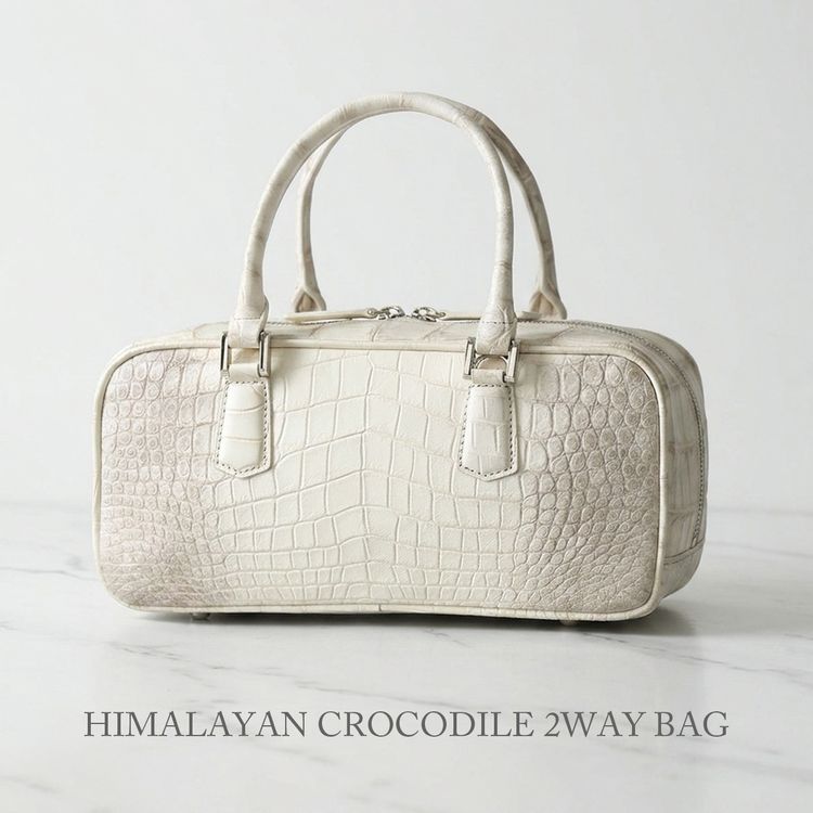 【5%OFFクーポン】ヒマラヤ クロコダイル ミニボストンバッグ 2way レディース ショルダーバッグ 斜め掛け 斜めがけ ななめがけ 本革 ワニ革 ハンドバッグ ミニバッグ 軽い 軽量 小さめ コンパクト フォーマル ギフト プレゼント 4FA (06001914r)|マスタークロコダイル 財布 バッグ
