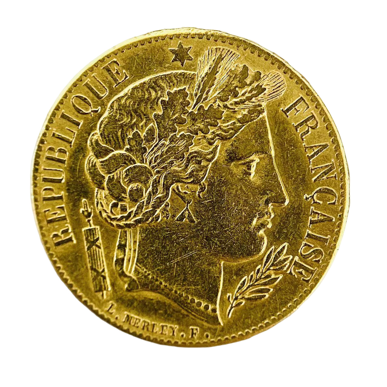 フランス セレス女神 20フラン 1851年 21.6金 6.4g コイン イエローゴールド コレクション Gold