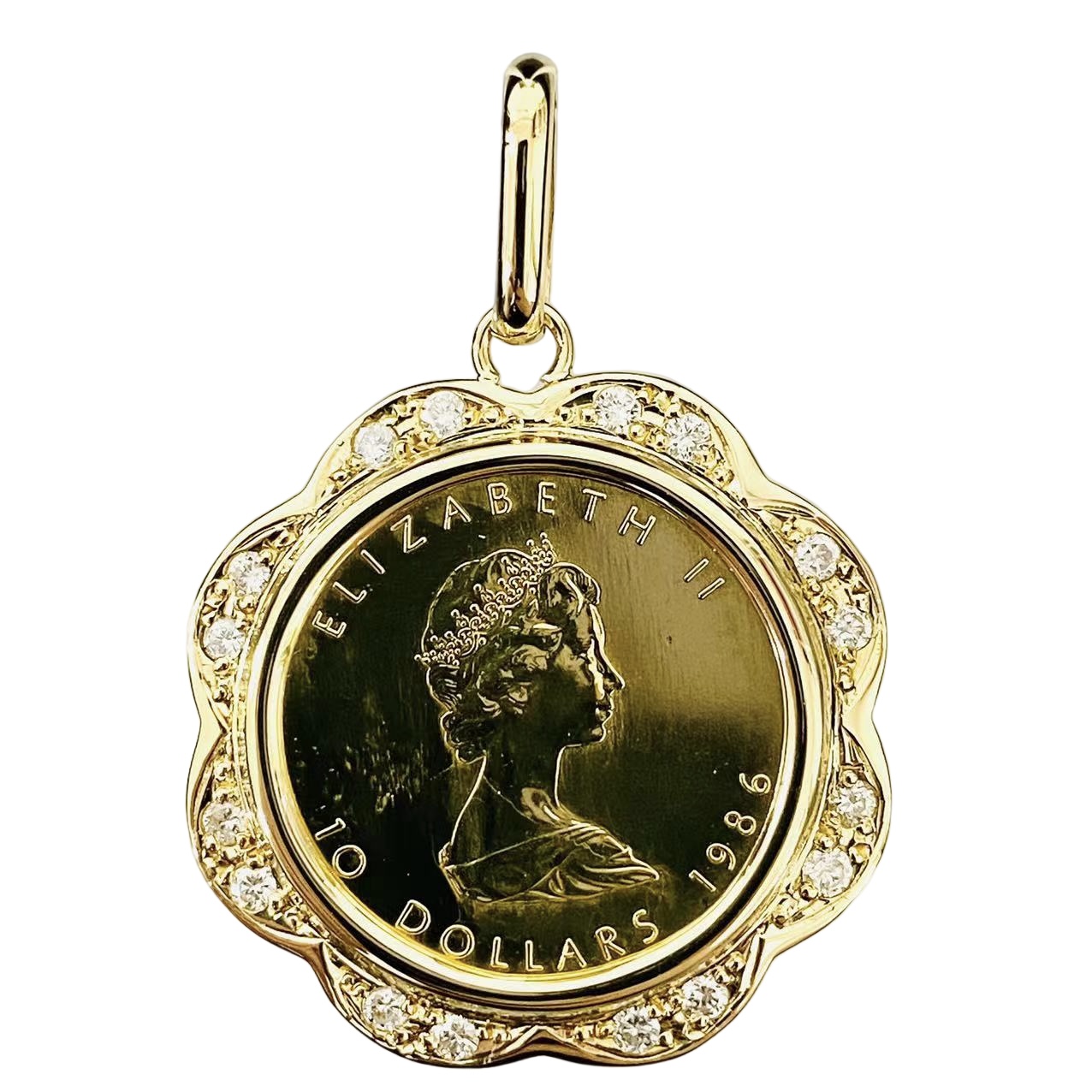◇在庫限り◇ カナダ メイプル金貨 エリザベス二世 1986年 K18 24 純金