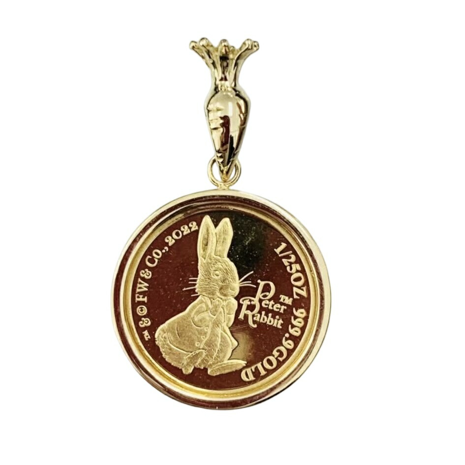 楽天市場】【新品】 ピーターラビット金貨 120周年 3.05g 2022年 K18/24 純金 1/25オンス コイントップ 保護ガラス付 シンプル ペンダントトップ : 39宝飾販売店