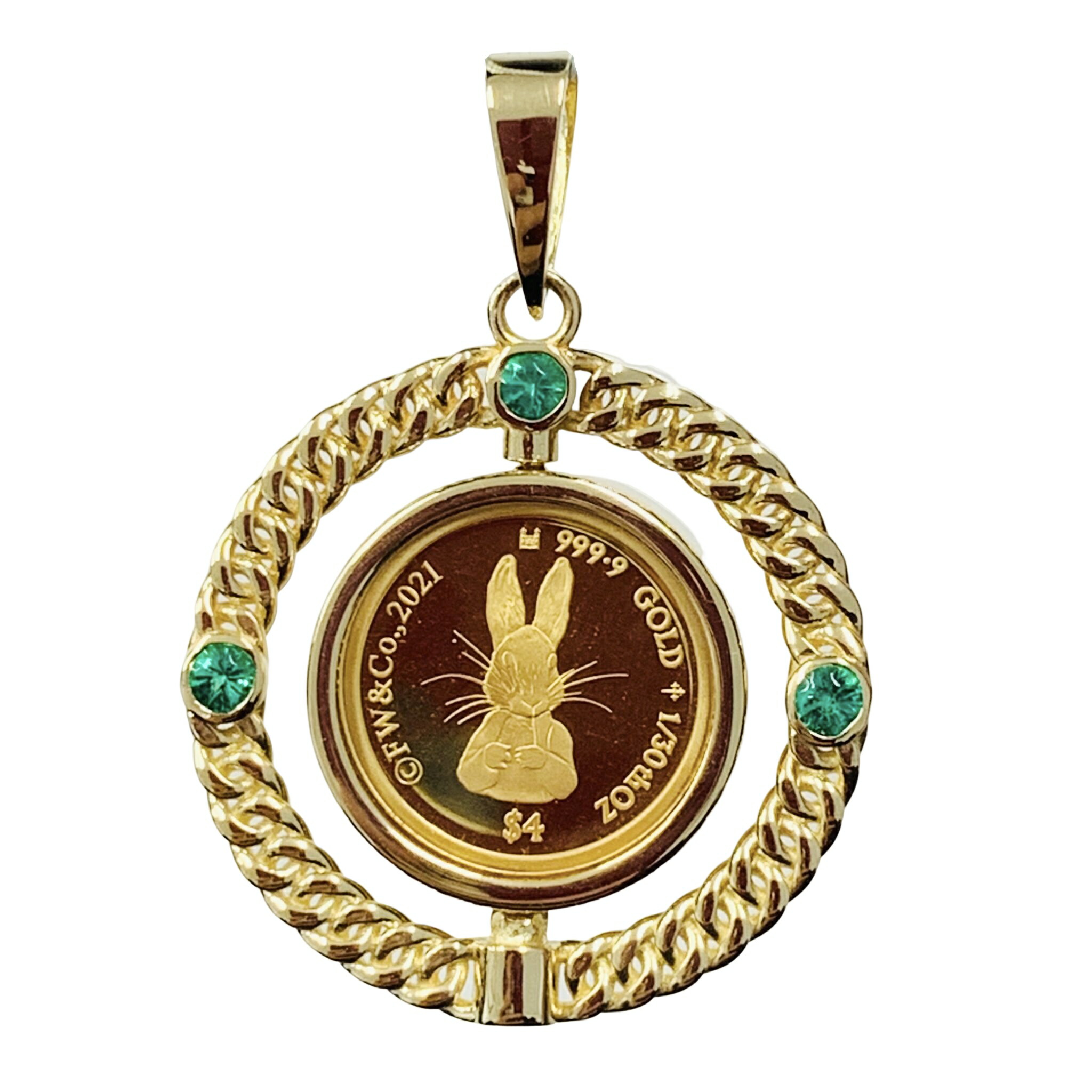 楽天市場】【新品】 ピーターラビット金貨 120周年 3.05g 2022年 K18/24 純金 1/25オンス コイントップ 保護ガラス付 シンプル ペンダントトップ : 39宝飾販売店