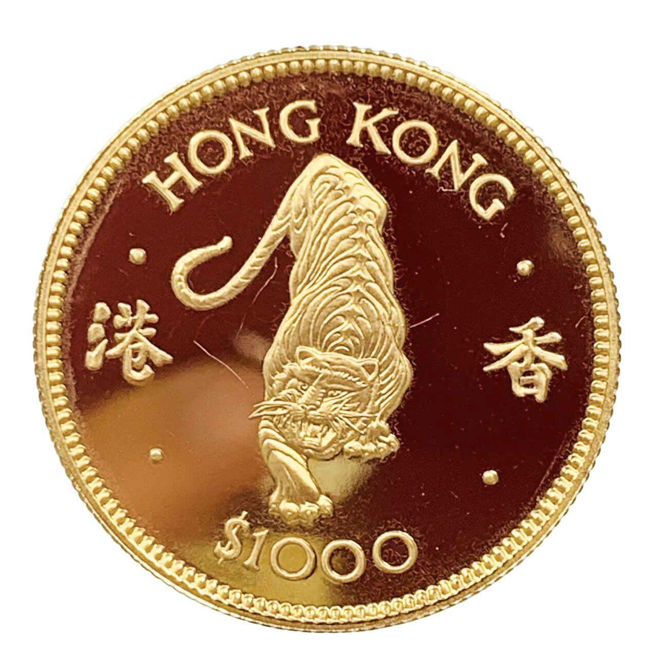 香港 虎金貨 1986年 22金 15.9g イエローゴールド コイン GOLD コレクション 美品