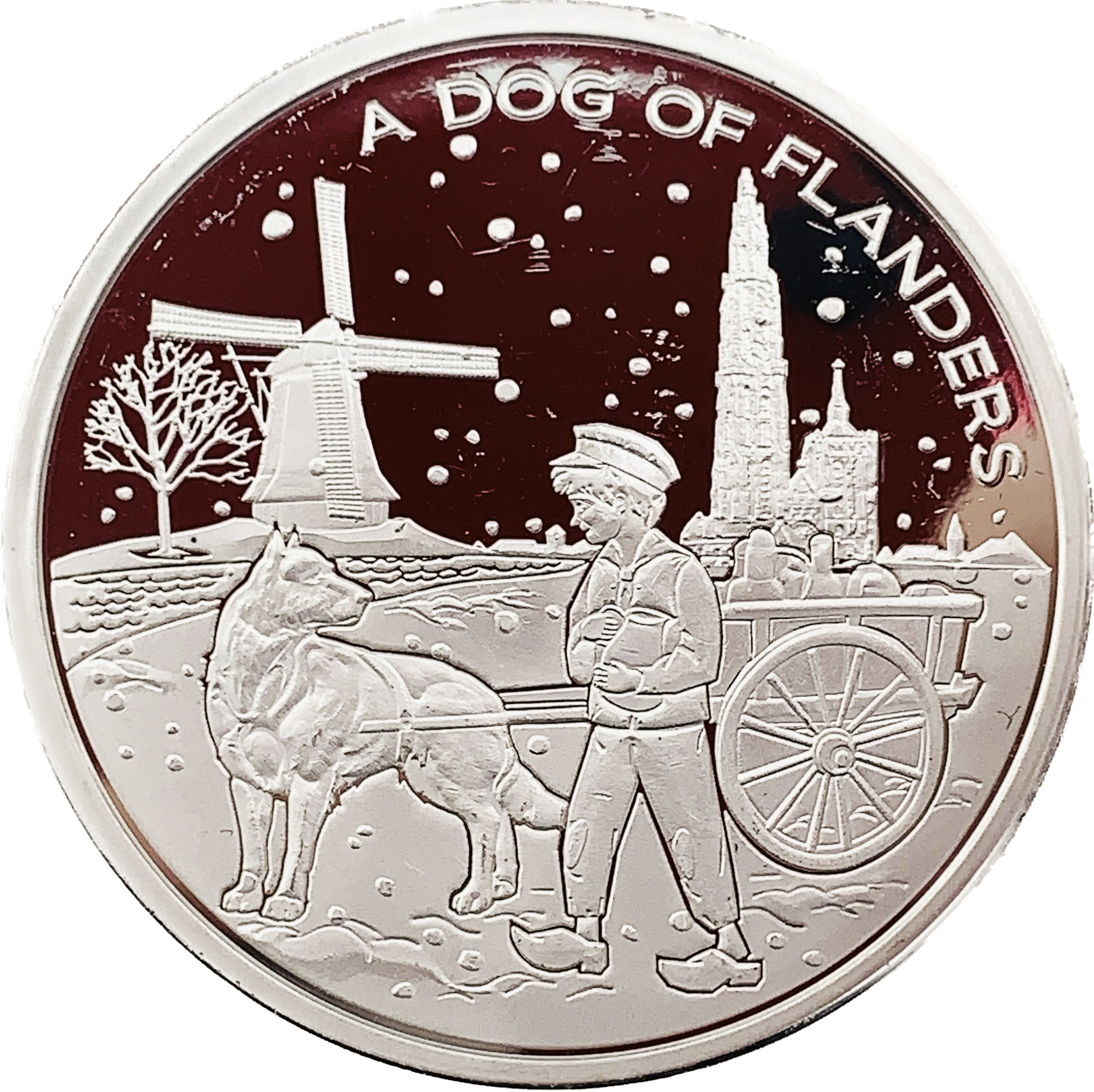 美品 フランス フランダースの犬銀貨 20ユーロ SV925 2010年 23g コレクション画像