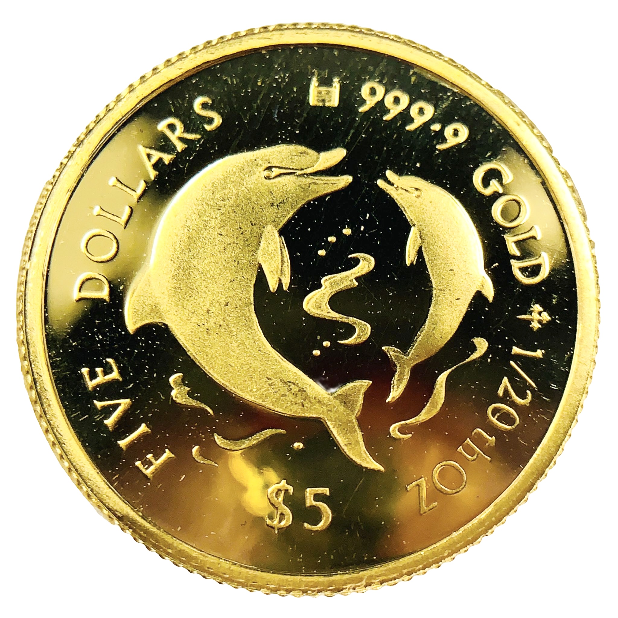 楽天市場】イルカ金貨 エリザベス女王二世 クック諸島 1995年 K24 純金 